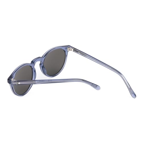 Otis Omar Eco Acetate Polarized Sunglasses CrystalWave NeutralGreyPolar Round4