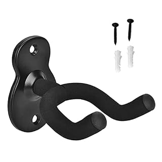Ksvaye Support Guitare Mural Noir Accroche Guitare Mural Stand Guitare Pied Guitare Support Guitare Electrique Accessoire Guitare Bois Universel pour All Guitares, Basse, Banjo, Avec vis - Les Beatles, Paul McCartney, John Lennon, RIngo Starr, George Harrison