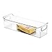 mDesign Plastic Kitchen Pantry Cabinet, Refrigerator or Freezer Food Storage Bins with Handles - Organizers for Fruit, Yogurt, Drinks, Snacks, Condiments - Set of 3 - Clear
