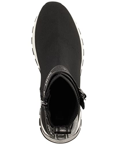 DKNY Women's High-top Sneakers – Slip-on Shoes with Hidden Wedges, Black/White, 64