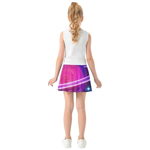 Athletic Shorts for Girls Skorts Space Planets Toddler Tennis Skirts Custom Cheer Skirt 3t4