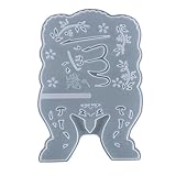 EXCEART Titulaire de Livre Résine Moules de Coulée Music Stand Silicone Moule de Silicone Eid Coran Boûhar Epoxy Résine Moule pour Mubarak Musulman Party Ornement Blanc