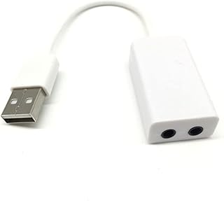 UKCOCO The Notebook Book USB External Stereo Sound Adapter Sound with Cable Line Headphone and Microphone Jacks Sound for Notebook USB External Stereo Sound Splitter Converter Sound Card