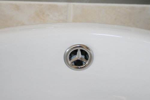 Bathroom Basin Ceramic Sink 1x Overflow Cover Chromed Trim 4 Designs Available by Dotty Deals