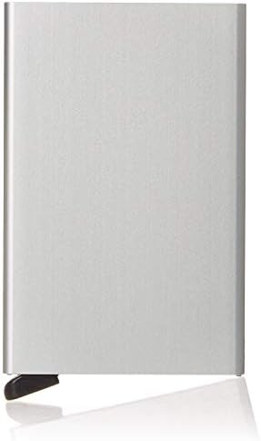 Reddot Award winning Card Protector, Very Slim Credit Card Holder / wallet with RFID protection, with one click all 6 cards slide out gradually - Silver
