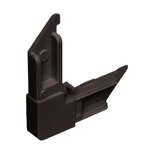 Brixwell Corner Key, Plastic Construction, Dark Bronze Finish for Frame