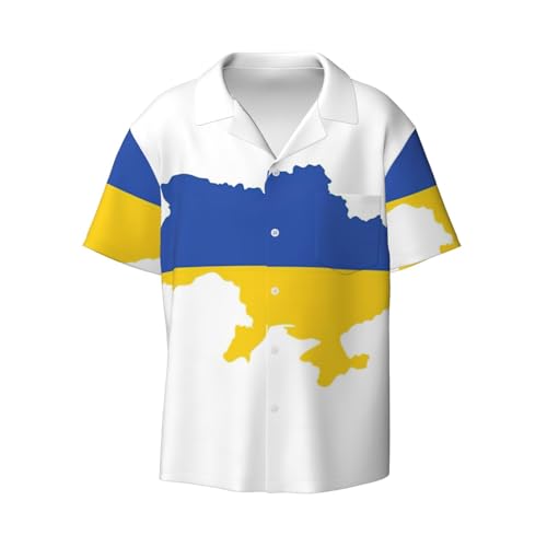 Chemise drapeau Ukraine pour homme coupe classique à manches courtes