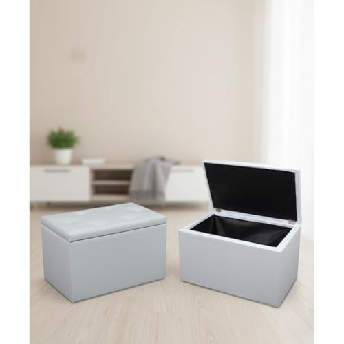 puff bau para quarto,puff baú, bau para quarto(BRANCO)