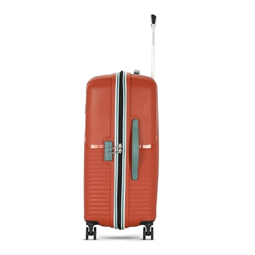 Image of American Tourister Kamiliant Cabin Luggage Polyproplyene Dual 4 Spinner Wheels Trolley Bag /Luggage,with 3 Years International Warranty 55 cm (Rust)