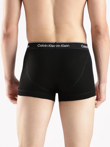 Image of White Solid Mid Rise Trunks - Pack of 3