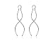 KEETEEN Double Curved Sterling Silver Threader Earrings Tassel Drop Dangle Earrings Gift for Womens