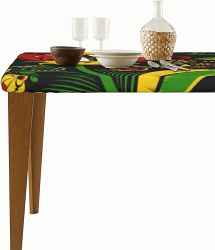 Nappe rectangulaire bohème décoration intérieur extérieur polyester marbré - 6
