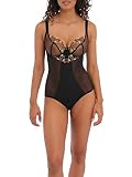 FREYA Damski biustonosz Loveland z fiszbinami typu plunge body, Czarny, 30FF