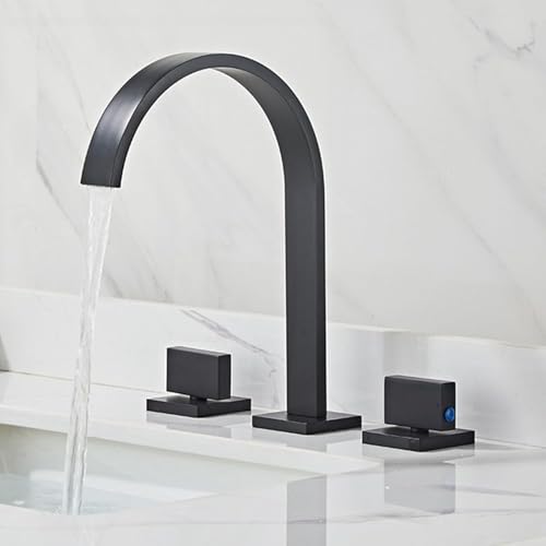 Évier de salle de bain taps anti-éclaboussures avec jet cascade et double commande
