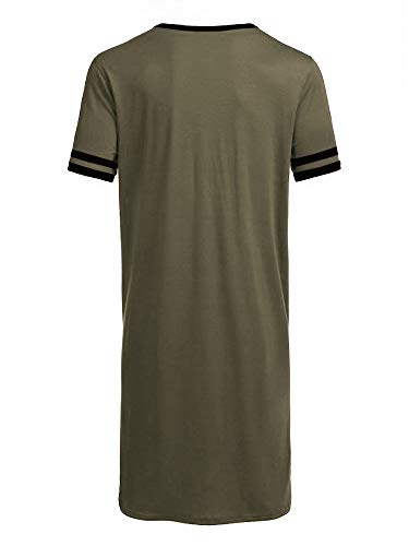 Enjoybuy Mens Nightshirts Short Sleeve Cotton Sleepshirt Nightgown Pajama V Neck Long Sleepwear Nightwear #TOP5