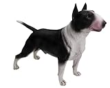 Realistic Plastic Bull Terrier Figurine,Large Dog Figurine,Highly Detailed Action Dog Figure Toys for Kids, Collectors & Decor.Size:8.2 Inch