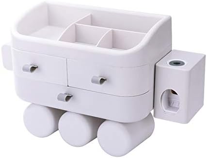 Creative Bathroom Toothbrush Rack Wash Set Wall Mounted Bathroom Mouthwash Cup Tooth Holder Toothpaste Squeezing Device