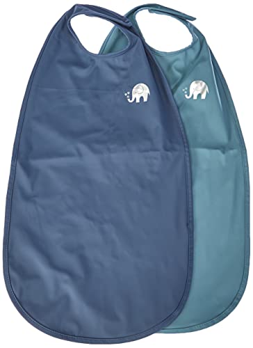 Celavi PU Bib 2-Pack Babero de Comida, China Blue, Talla única Unisex bebé Cover