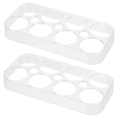 DECORNIJIA 2 piezas Huevera Nevera Almacenamiento Seguro Apilable para Cocina Frigorífico Práctico Resistente