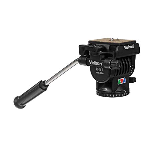 Velbon PH-368 Vel-Flo 9 Mini-Pro, 2-Way Panhead with Quick Release, Supports 10 lbs.
