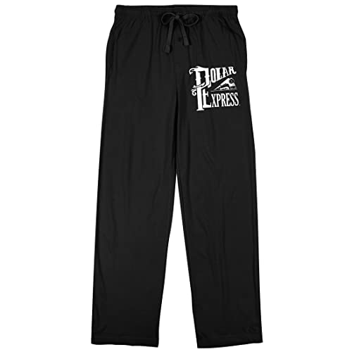 Polar Express Train Vector Art Men's Black Sleep Pajama Pants - Main Image