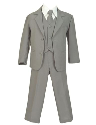 Costume 3 pièces garçon coupe tailleur veste deux boutons et gilet col V
