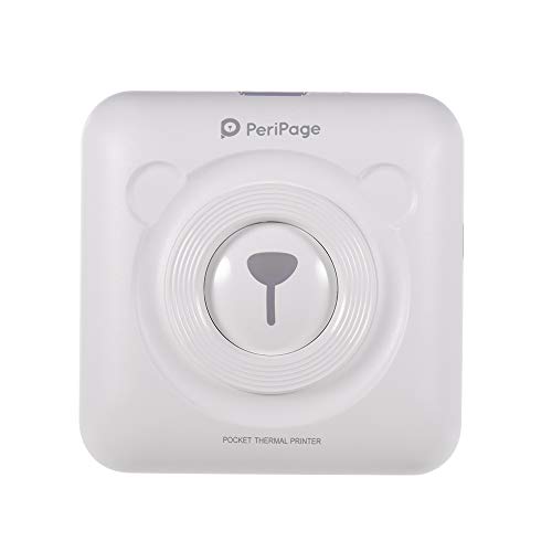 GOOJPRT Thermal Printer, PeriPage Mini Pocket Wireless BT Thermal Printer Picture Photo Label Memo Receipt Paper Printer with USB Cable Support for Android iOS Smartphone Windows