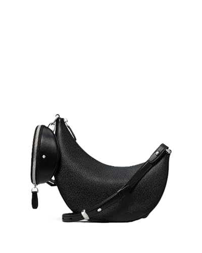 Sac bandoulière Duo kate spade new york en cuir grainé noir chic