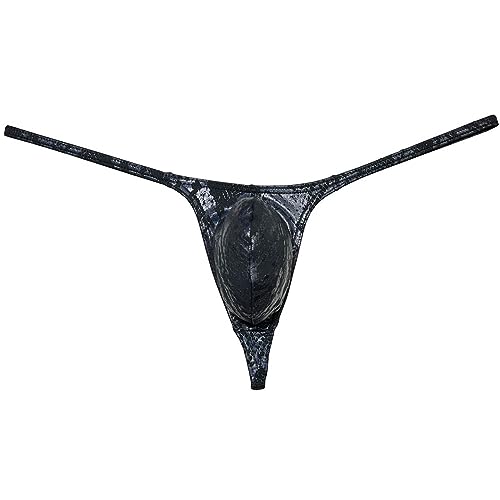 Men's Shiny Metallic G-string Thong Underwear Male Contour Pouch Bikini Tangas Underpants Soft & Stretchy Swim T-back2