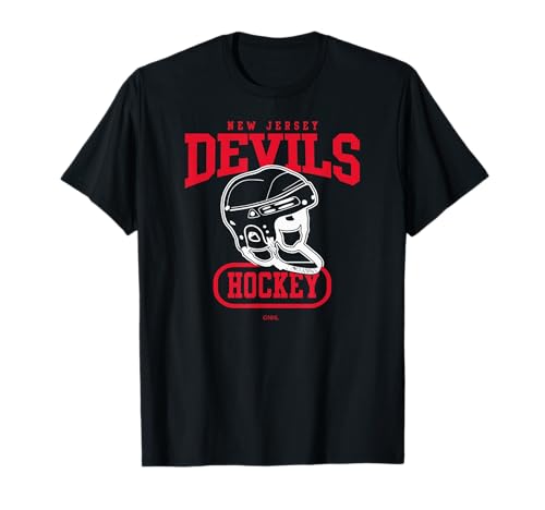 New Jersey Devils Helmet Black Officially Licensed T-Shirt