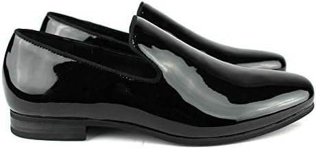 ÃZARMAN Men's Plain Patent Leather Tuxedo Slip On Dress Shoes Review | Image 4