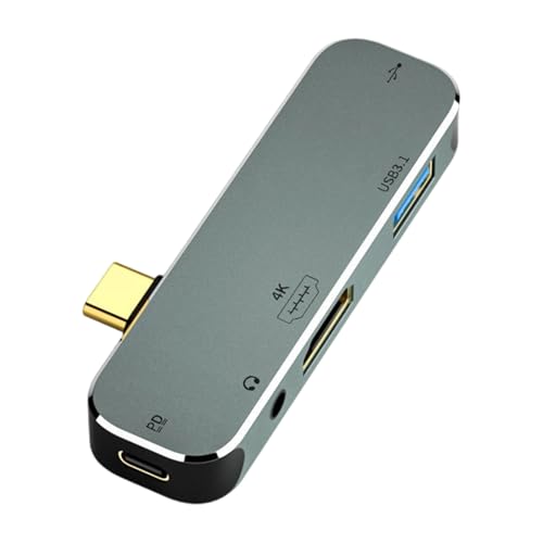 Concentradores de aleación de aluminio tipo C con salida HDTV 4K y USB 3.0 para laptop de escritorio USB C