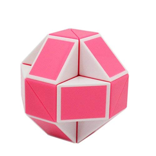 Mipartebo Magic Snake Cube Twist Puzzle 24 Wedges Large Size Twist Fidget Snake Toys Gift Party Favors Game Goodie Bag Fillers For Kids Adults Teens Pink #TOP2