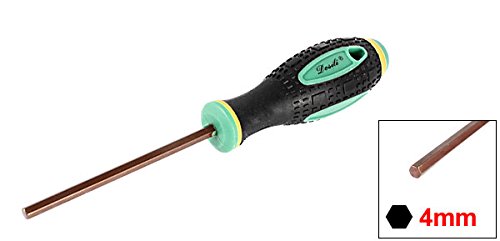 Sourcingmap Antislip Grip 100mm Long H4 4mm Hex Hexagon Magnetic Tip Screwdriver, Black,copper - Image 2