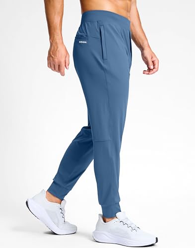 Image of G Gradual Men's Golf Joggers Pants with Zipper Pockets Stretch Sweatpants Slim Fit Track Pants Joggers for Men Work Running