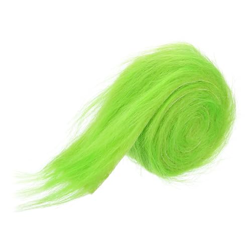 PATIKIL Plush Faux Fur Fabric Precut Strips, 59" x 2" Fluffy Faux Fur Ribbon for DIY Crafts Christmas Halloween Gnome Beard, Green - Image 3