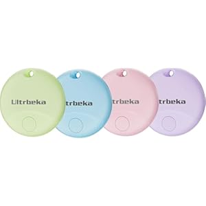 【4色カラフルセット】Ultrbeka  防水対応スマートトラッカー Appleの探す対応忘れ物防止タグ 1,499円（374.8円/個）！プライム会員は送料無料！