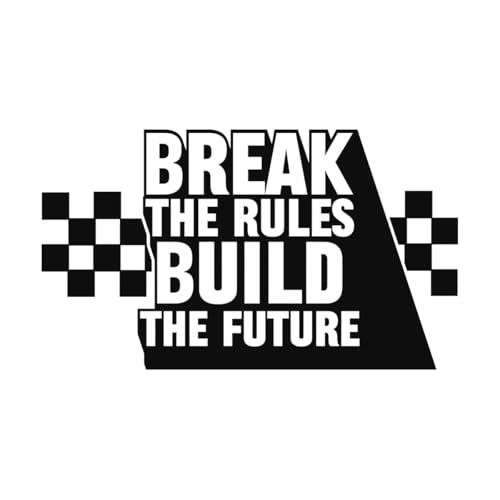 Stickers lettrage Briser les règles, construire l'avenir 30x52cm Installation facile