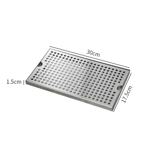 Bandeja de goteo de acero inoxidable para barras de bar y pubs, 30 x 17,5 cm 7