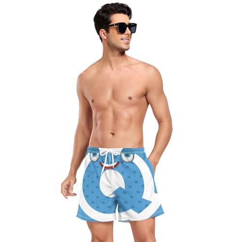 Yuiboo QMen Beach Shorts Men Double Layer Workout Shorts with Compression Liner and Pockets Beachwear Lightweight Multi