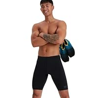 Speedo Herren ECO Endurance + Schwimmhose | Chlorbeständig | Recyclingmaterial | Bequeme Passform | Schwimmtraining | Fitness Schwimmbekleidung, Schwarz, 34