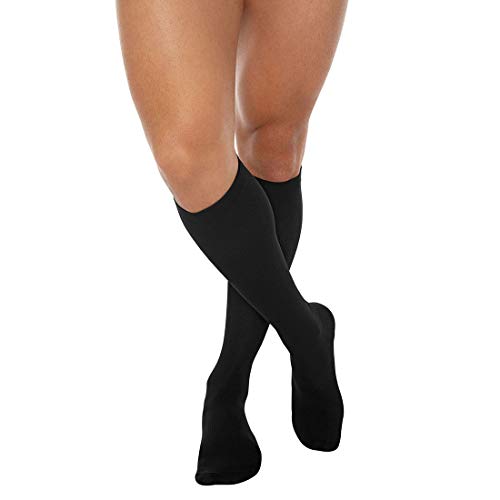 Meia 3/4 Suave Compressão Masculina, Preto, Pequeno, Kendall