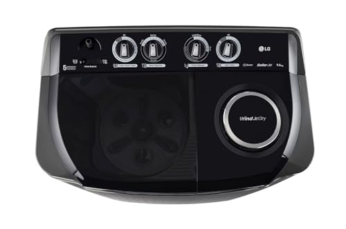 Image of LG 9.5Kg 5 Star Semi Automatic Top Load Washing Machine,(Roller Jet Pulsator + Soak, Rat Away, Middle Black,P9555SKAZ)