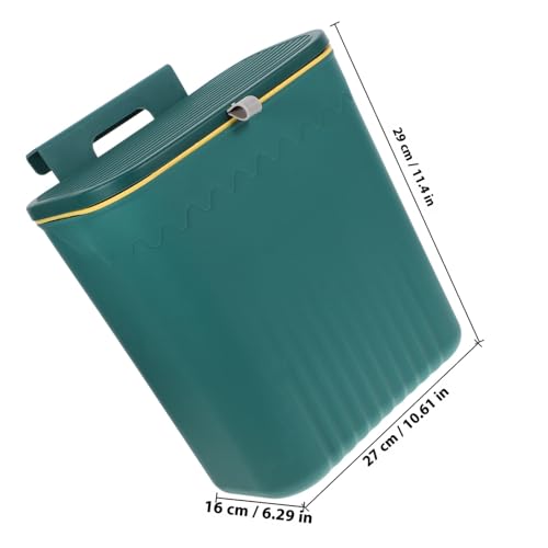 Caneca de basura colgante de pared ARTIBETTER con tapa verde miniatura 2