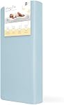 Dream On Me Snuggles Extra Firm Fiber Portable and Mini Crib Mattress in Blue Mist, Greenguard Gold Certified, Soft Breathable Mesh Cover, Lightweight Baby Mattresses for Cribs