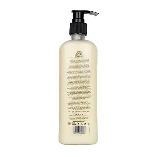 Image of Kimirica Creme Bath Calla Lilly Summer Body Wash - 290ml, 100% Vegan and Paraben Free, Made with White Tea, Ginkgo Biloba, Argan Oil and Enriched with Vitamin E, Pro-Vitamin B5