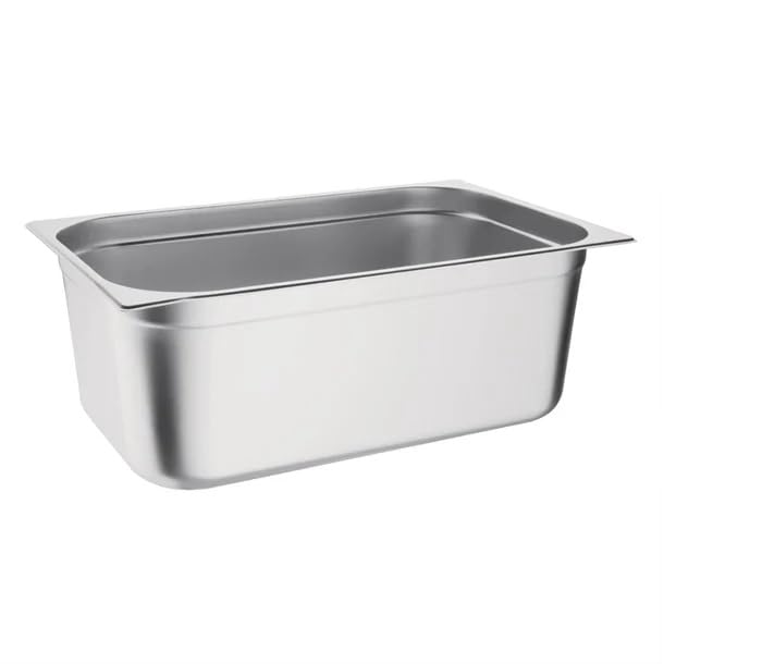 Stainless Steel Gastronorm Container, 1/1 Size, 530 x 325mm, Commercial Grade, Hot and Cold Food Storage (200mm Deep)