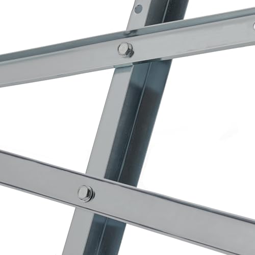Miniatura 8 de Relaxdays Caballete Para Motosierra, Plegable, Para Hasta 150 Kg, Soporte Cortar Madera, 82x83x80 Cm, Acero, Plateado