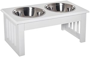 PawHut Comedero Elevado Acero Inox