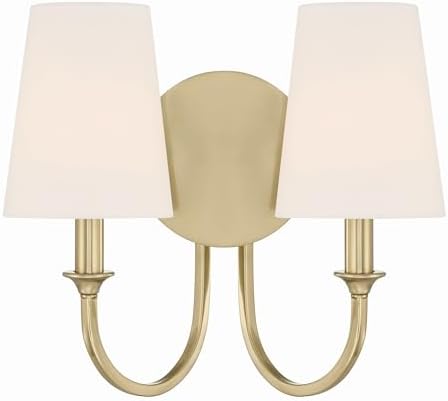 Crystorama Payton 2 Light Vibrant Gold Sconce